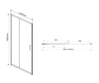Душевая дверь Vincea Garda VDS-1G130CL 130 см