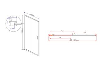 Душевая дверь Vincea Garda VDS-1G150CH 150 см