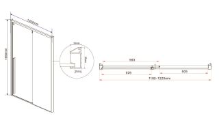 Душевая дверь Vincea Lugano VDS-1L120CLB-1 120 см