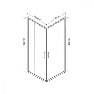 Душевой уголок Vincea Garda VSS-1G9010CL 100x90 см