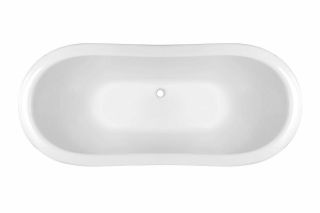 Ванна из литьевого мрамора Эстет Boston silk ФР-00014526 с литым подиумом 180x74см белый матовый