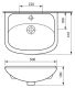 Мебельная раковина Rosa Уют 50 см белый