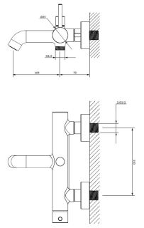 Смеситель для ванны Omnires Y хром Y1230CR