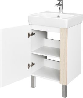 Тумба под раковину Акватон Кантри 50см белый/дуб Верона 1A257801AHB20
