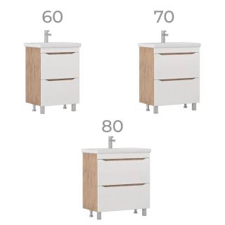 Тумба под раковину напольная Vigo Grani 203 80 см дуб золотой