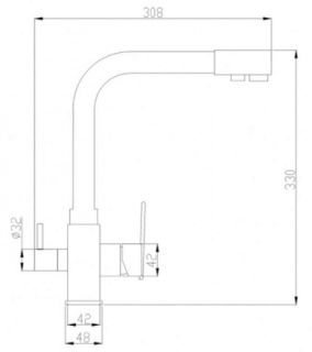 Смеситель для кухни ZORG Steel Hammer SH 805 BLACK BR