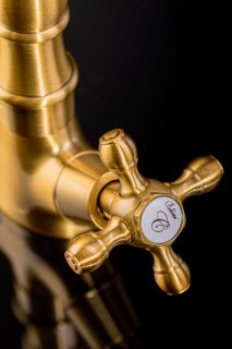 Смеситель для биде Boheme TRADIZIONALE ORO двуручковый золото