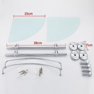 Стеклянная полка Frap F1907-2 хром