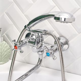 Смеситель для ванны с душем BOOU BA5333-3-B723-C018 хром