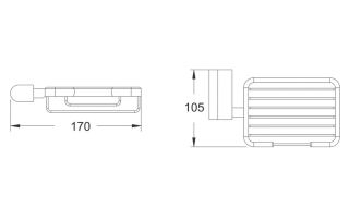 Мыльница Rose RG1704 хром