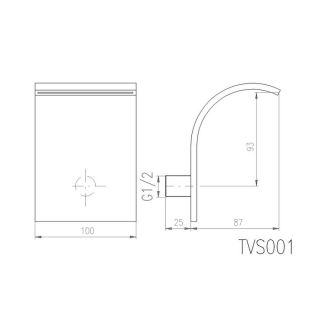 Верхний душ Rav Slezak TVS001 хром