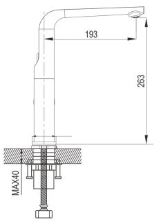 Смеситель для кухни Rose R2713F белый/хром