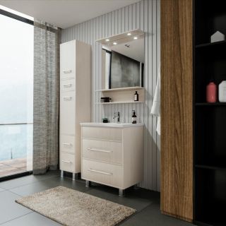 Зеркало с подсветкой Бриклаер Чили 4627125414947 70 см светлая лиственница