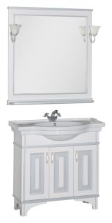 Зеркало Aquanet Валенса 180040 90 см белый краколет/серебро