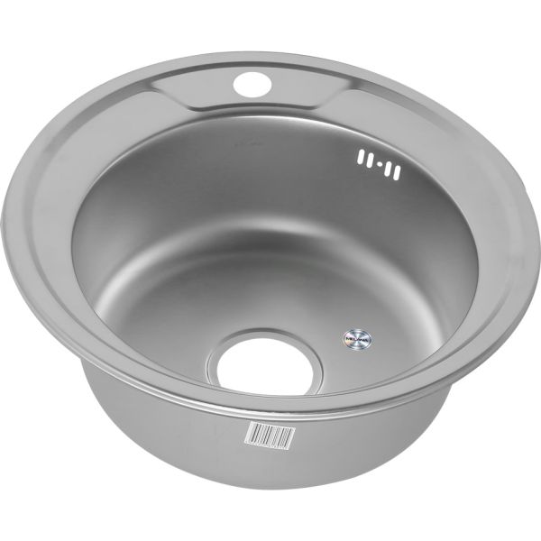 Мойка 490 Melana 0,8/180 хром матовый с сифоном (002/2M *15)