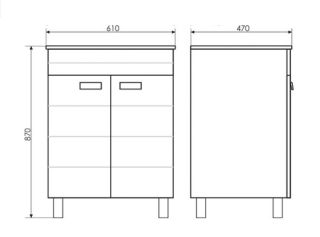 COMFORTY Тумба-умывальник Модена M-60  00-00001642