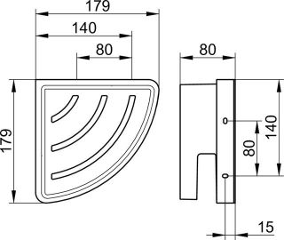Корзинка для душа Keuco Collection Moll 12757000101 хром