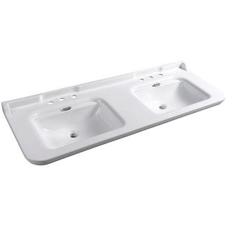 Раковина Kerasan Waldorf  4143K1bi/cr*3 Белая 150 см