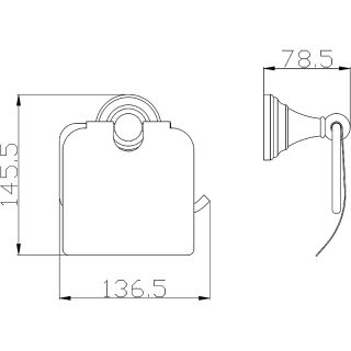 Держатель туалетной бумаги Rav Slezak Morava MKA0400CMAT с крышкой Черный матовый