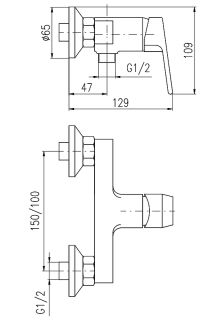 Смеситель для душа Rav Slezak Colorado CO181.5BC белый