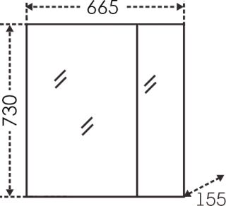 Зеркальный шкаф СанТа Стандарт 113008 70см белый