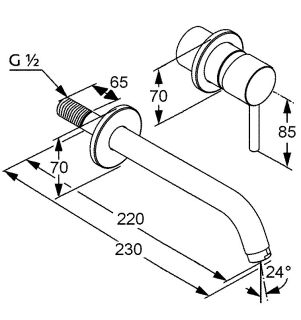 Смеситель для раковины Kludi Bozz 38245N576 брашированный никель
