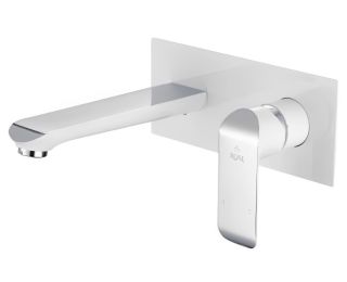 Встраиваемый смеситель для раковины Rose R2141F белый/хром