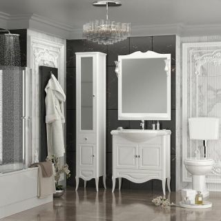 Шкаф-колонна Opadiris Брунелла 38 L 00-00004341 Белый матовый