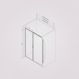 Душевая дверь Am.Pm Gem W90G-140-1-195MG 140 см цвет профиля хром матовый стекло тонированное