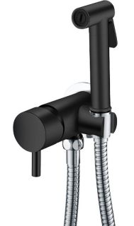 Гигиенический душ Boheme Uno 467-BCR со смесителем чёрный/хром