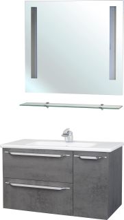 Тумба под раковину Bellezza Луиджи 100см серый 00000007048