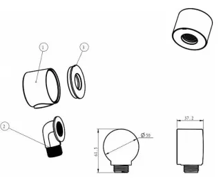 Шланговое подсоединение Aquanet Round AF000-11C 252255 хром