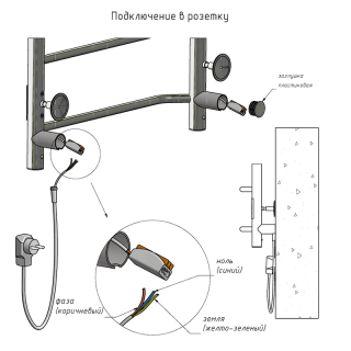 Электрический полотенцесушитель Тругор Аспект Пэк сп 1 60x40см хром АспектПэксп1/604032