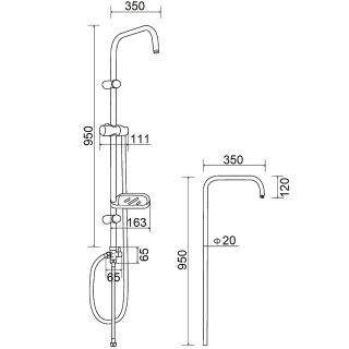 Душевая штанга Orange OL-BAR1cr Хром