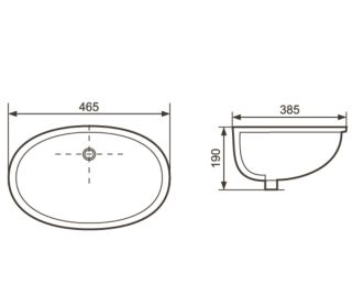 Раковина мебельная AQUATEK AQ0181-00 46 см