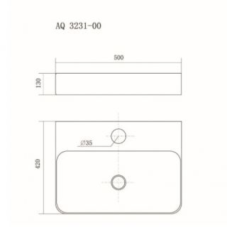Раковина мебельная AQUATEK AQ3231-00 50 см