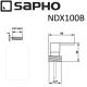 Запасная головка дозатора Sapho чёрный NDX100B