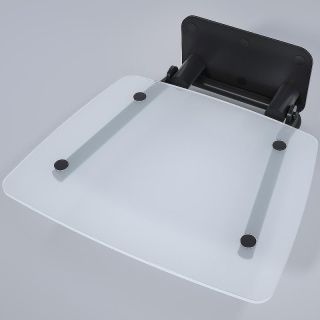 Складное сиденье для крепления на стену Black&White 0883000B белый матовый/чёрный матовый