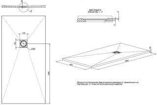 Душевой поддон Allen Brau Priority 8.31010-AM Антрацит 160x80