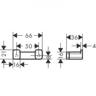 Крючок для полотенец Hansgrohe AddStoris 41755700