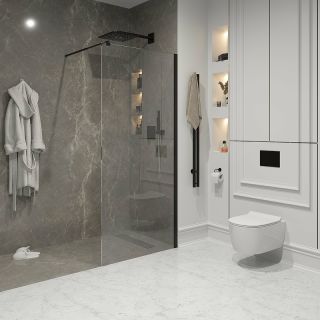 Душевая перегородка Niagara NG-683-10BLACK 100см чёрный/прозрачное