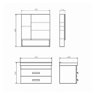 Comforty Зеркало шкаф Никосия 70 00-00006163
