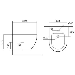 Биде Aquatek Европа AQ1016-MB подвесное Черное матовое