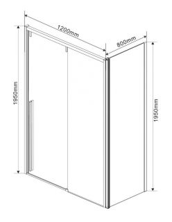 Душевой уголок Vincea Lugano VSR-1L1012CLB-1 120 x 100 см