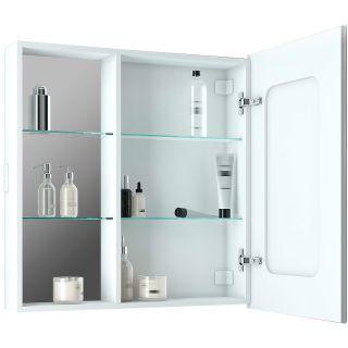 Зеркальный шкаф с подсветкой Misty Аперио 80см правый белый