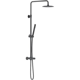 Душевая стойка Damixa Scandinavian Pure 936800300 с термостатом Черная матовая