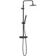 Душевая стойка Damixa Scandinavian Pure 936750300 с термостатом Черная матовая
