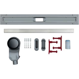 Душевой лоток Logan L002L-850 с решеткой Нержавеющая сталь под плитку