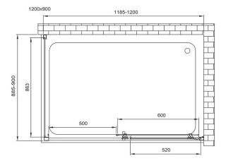 Душевой уголок Vincea Alpha VSR-3AL9012MT 120x90 см