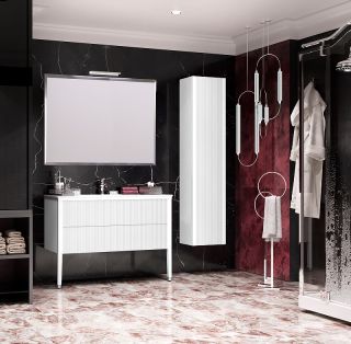 Шкаф-колонна Opadiris Рубинно 40 00-00006365 подвесной Белый